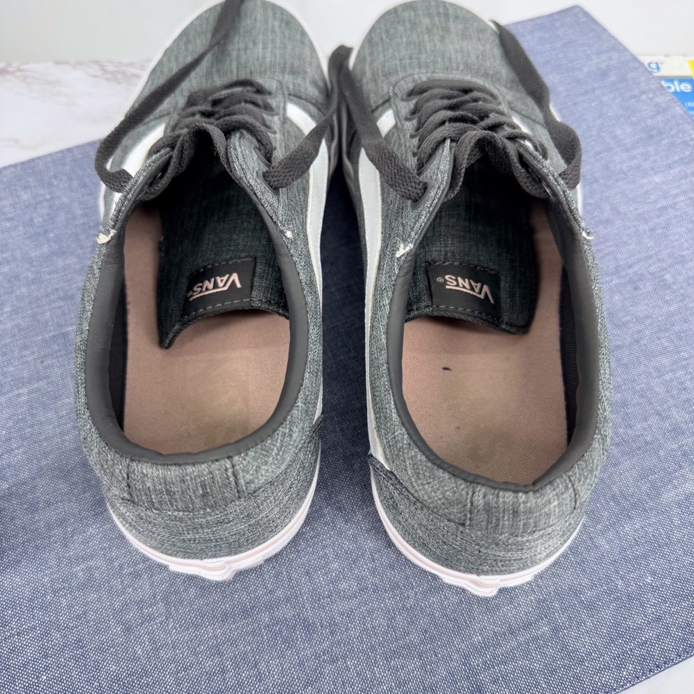 Vans Old Skool Ward Low Top Women 9.5‎ Sneakers Gray Pink White Stripe Skate - Picture 10 of 10